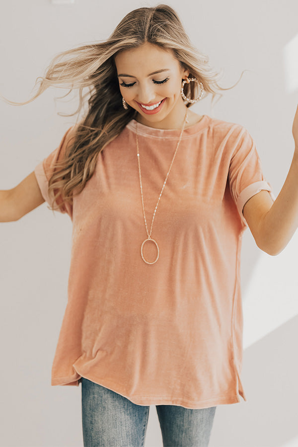 Velvet Sass Tee in Pink Image - 3