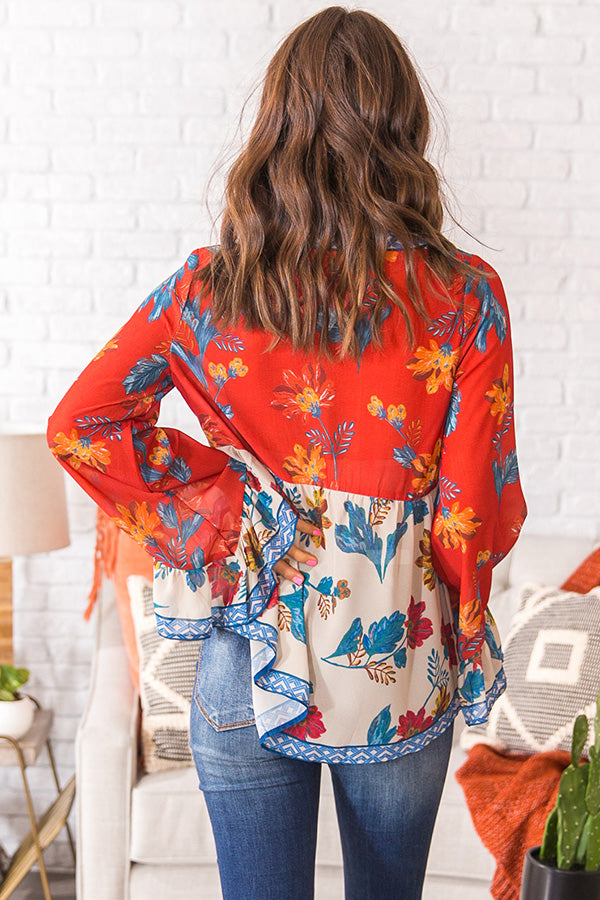 Parisian Sunset Babydoll Top Image - 4