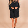 All Day Chic Lace Shift Dress in Black Image - 1