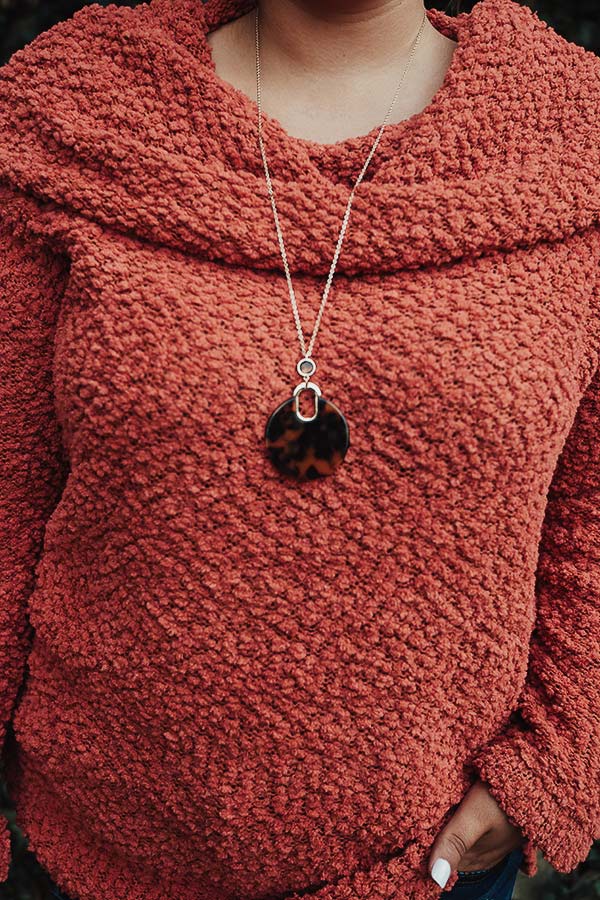 It Girl Gorgeous Necklace in Brown Image - 1