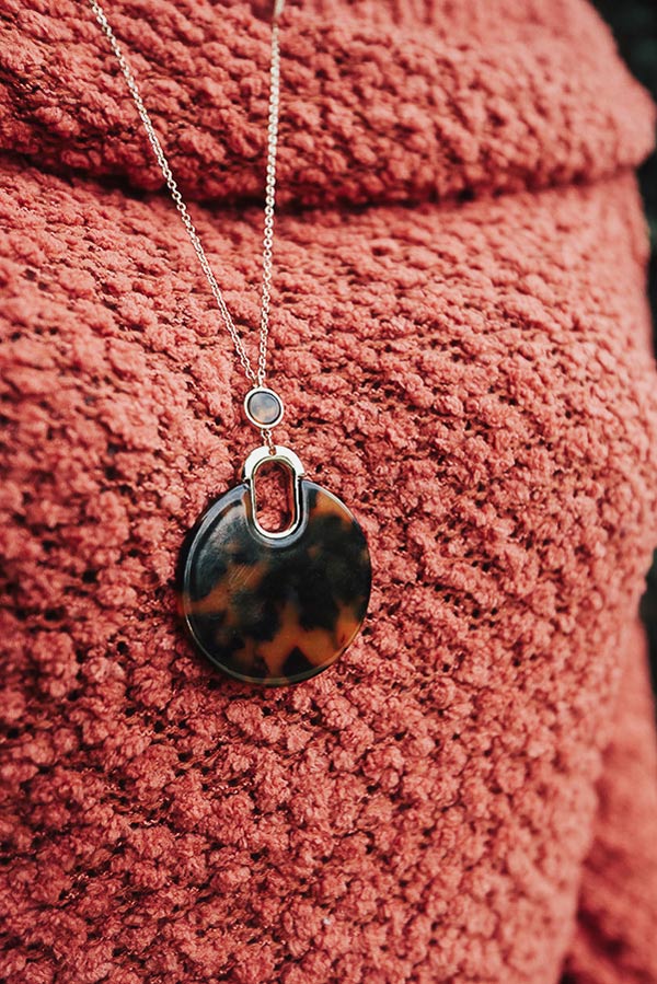 It Girl Gorgeous Necklace in Brown Image - 2