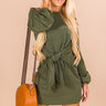 Pinot In Colorado Sweater Dress In Army Green Image - 1