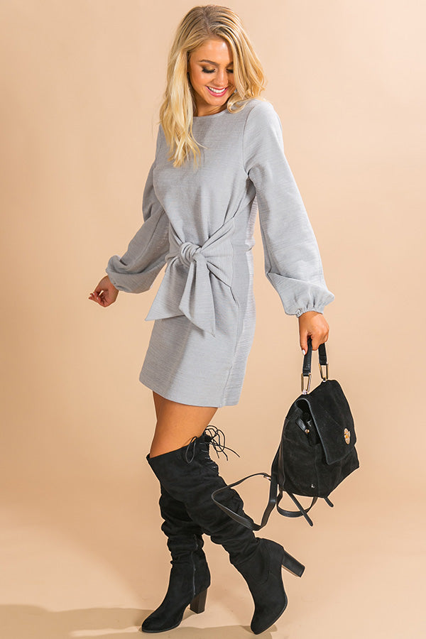 Pinot In Colorado Sweater Dress In Grey Image - 4