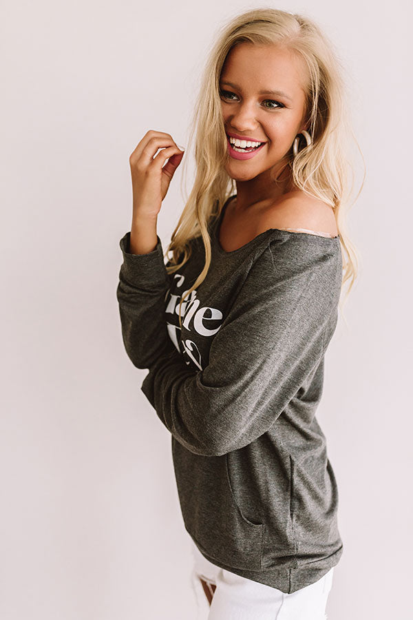 Game Day Sweatshirt In Charcoal Image - 4