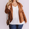 Sacramento Stroll Faux Suede Jacket in Cinnamon Curves Image - 1