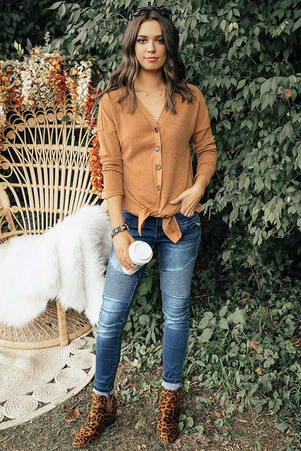 S'mores And Kisses Front Tie Top Image - 2