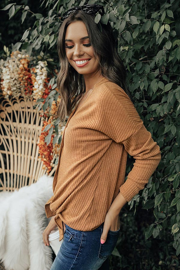 S'mores And Kisses Front Tie Top Image - 3