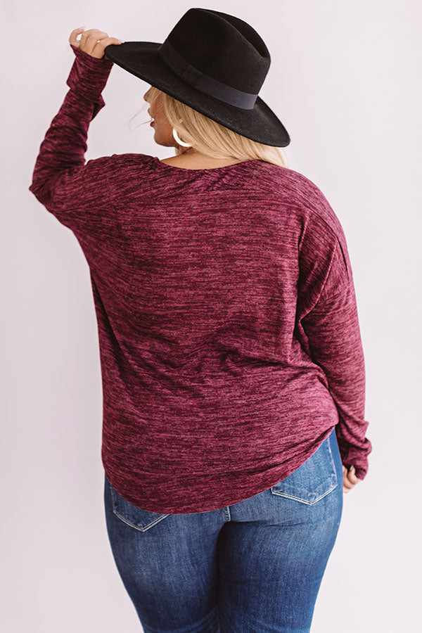 Just Add Cocoa Shift Top In Sangria Curves Image - 5