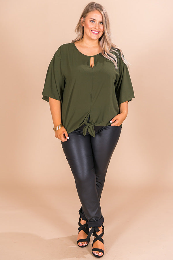 First Class Sass Shift Top In Sage Curves