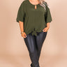 First Class Sass Shift Top In Sage Curves Image - 1