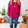 Frost and Kisses Shift Top in Dark Rose Curves Image - 1