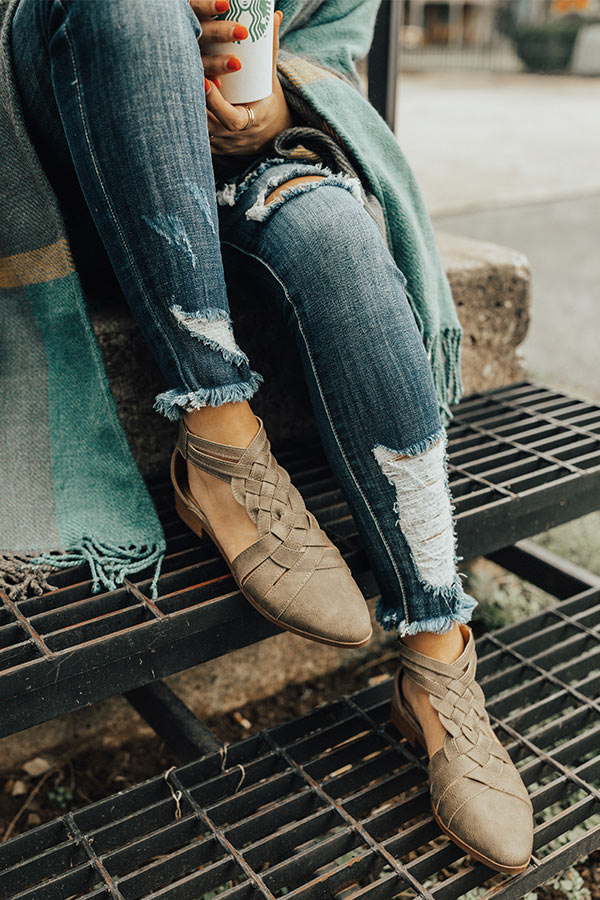 The Lucille Flat in Dark Taupe Image - 2