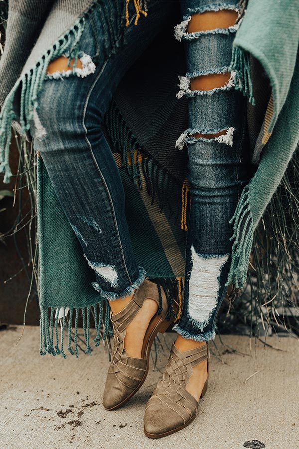 The Lucille Flat in Dark Taupe Image - 4