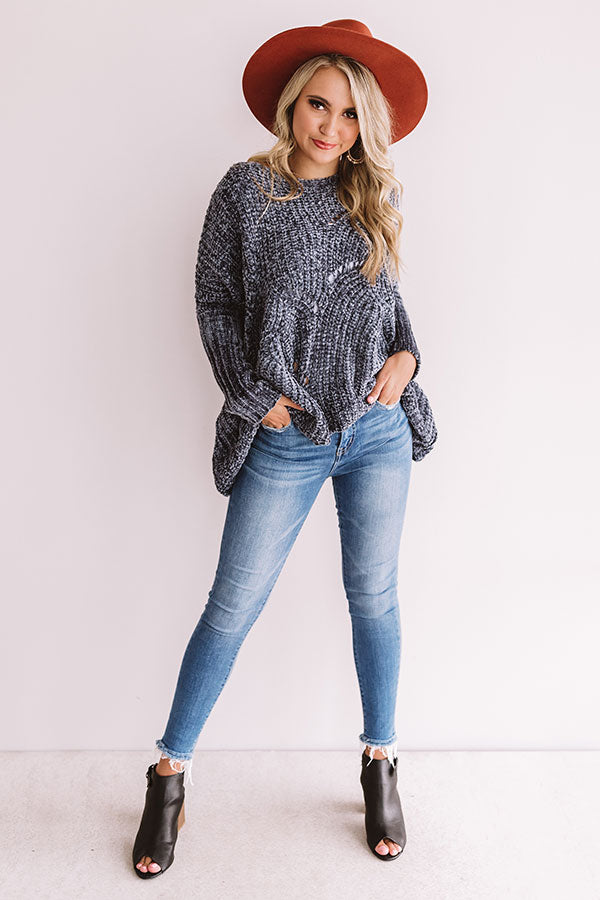 California Dreamin' Chenille Sweater in Slate Image - 2