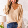 Coffee Date In The City Tunic Sweater in Beige Image - 1