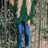 California Dreamin' Chenille Sweater in Emerald Image - 1