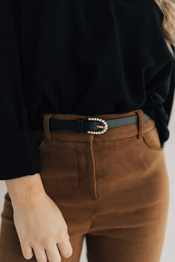 Champagne Perfection Belt in Black Image - 1