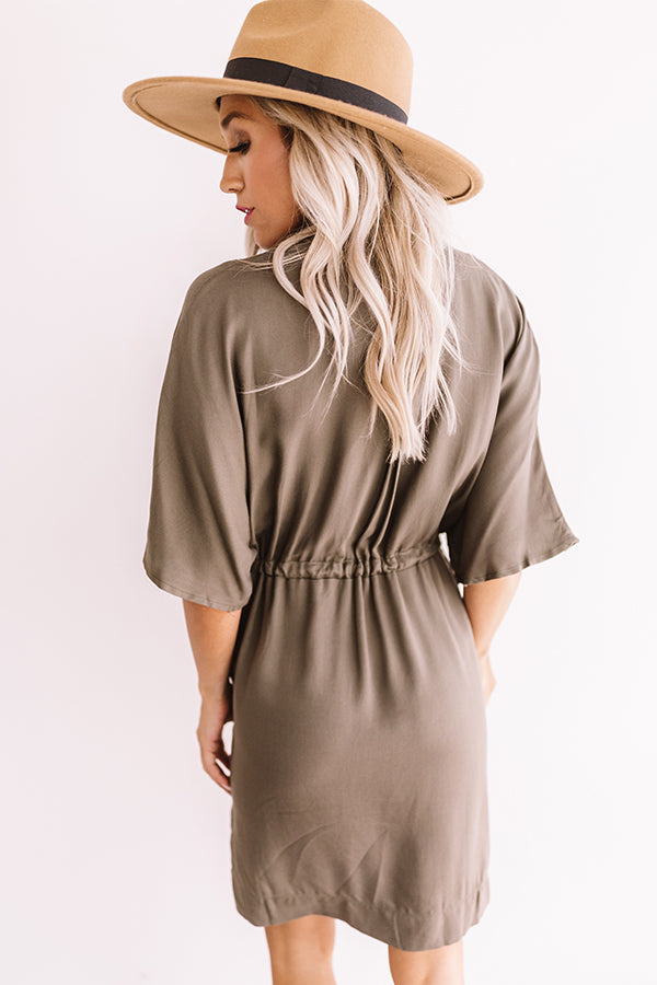 Harvest Honey Dress in Martini Olive Image - 4