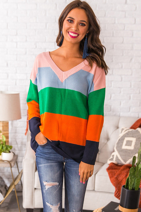 Cozy Call Stripe Shift Sweater