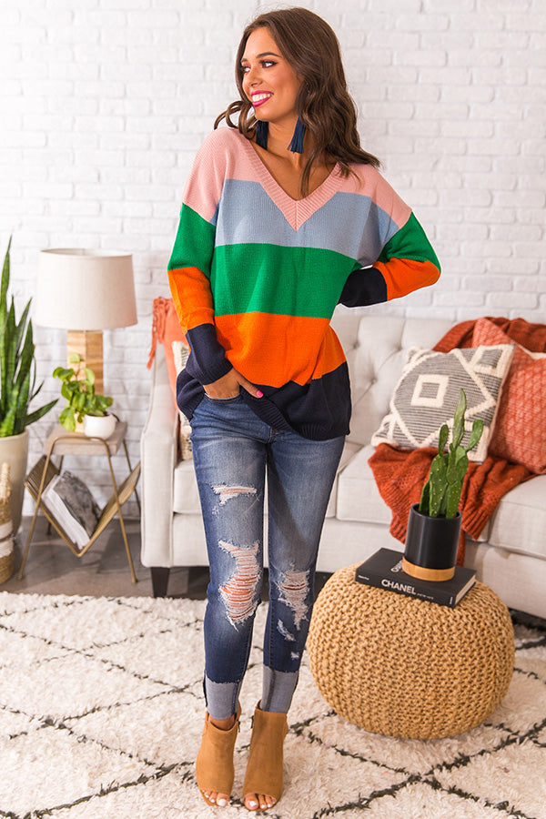 Cozy Call Stripe Shift Sweater Image - 2