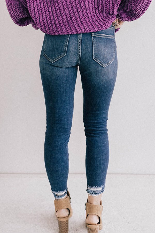 Seaside Mid Rise Skinny In Dark Wash Image - 3