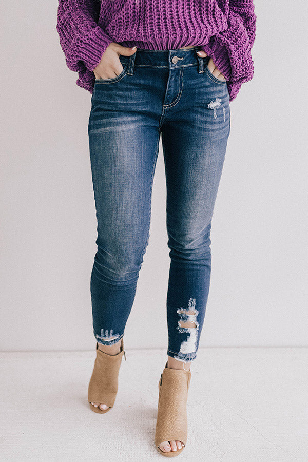 Seaside Mid Rise Skinny In Dark Wash Image - 1