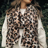 Let's Get Cozy Leopard Blanket Scarf Image - 1