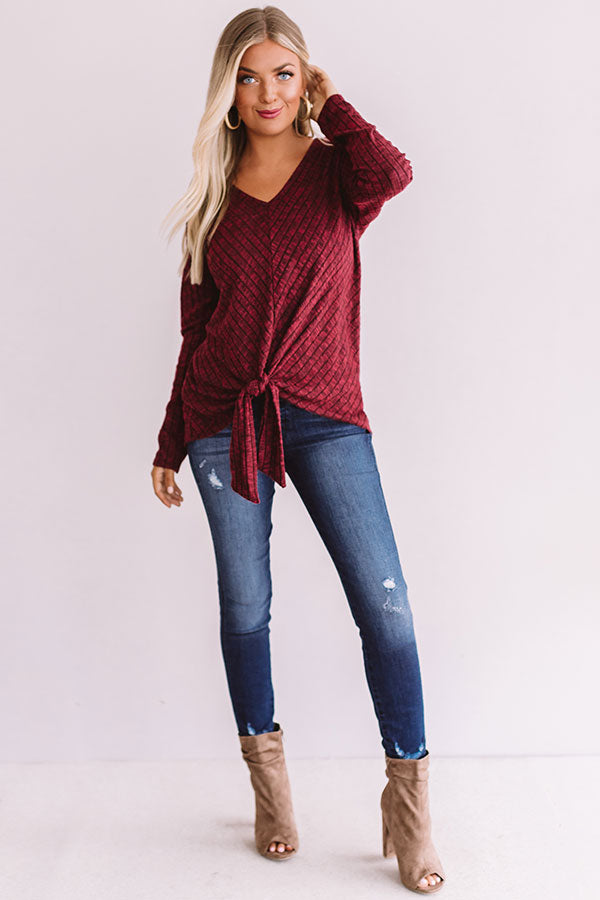 Campfire Cocktails Shift Top in Wine Image - 2