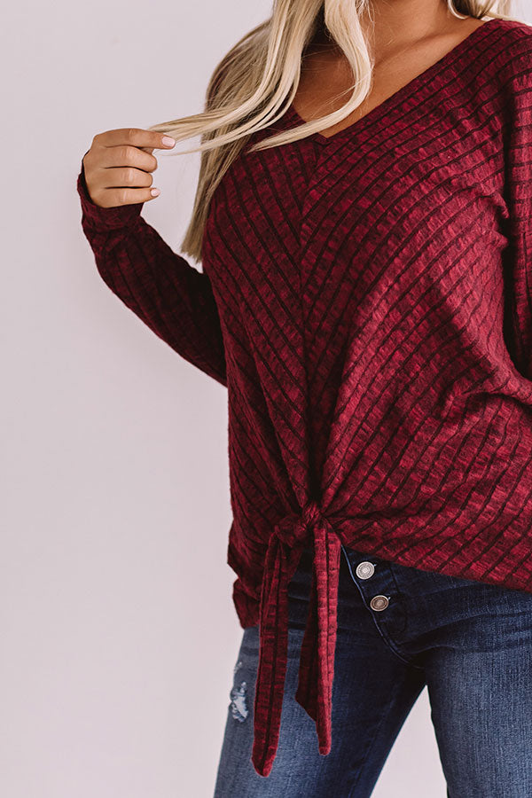 Campfire Cocktails Shift Top in Wine Image - 4