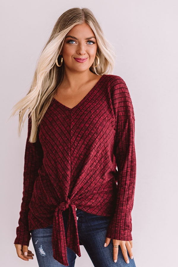 Campfire Cocktails Shift Top in Wine Image - 1