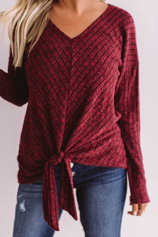 Campfire Cocktails Shift Top in Wine Image - 3