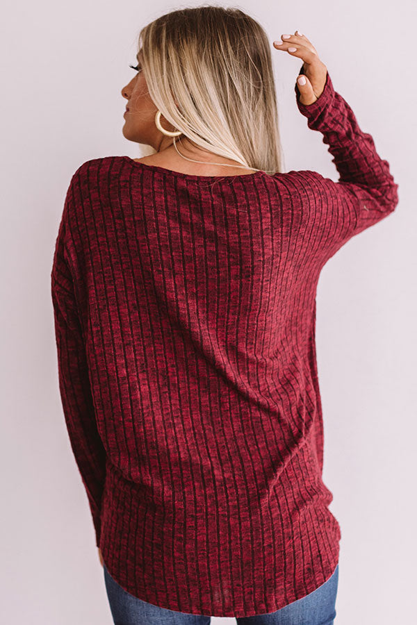 Campfire Cocktails Shift Top in Wine Image - 5