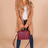 Keep Me Warm Faux Suede Coat in Camel Image - 1