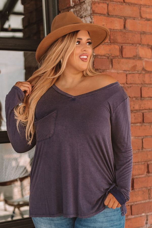 Slopes And Kisses Mineral Wash Shift Tee In Riverside Curves Image - 2