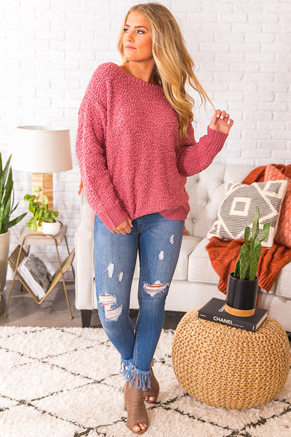 Cozy In Love Twist Back Sweater Image - 4