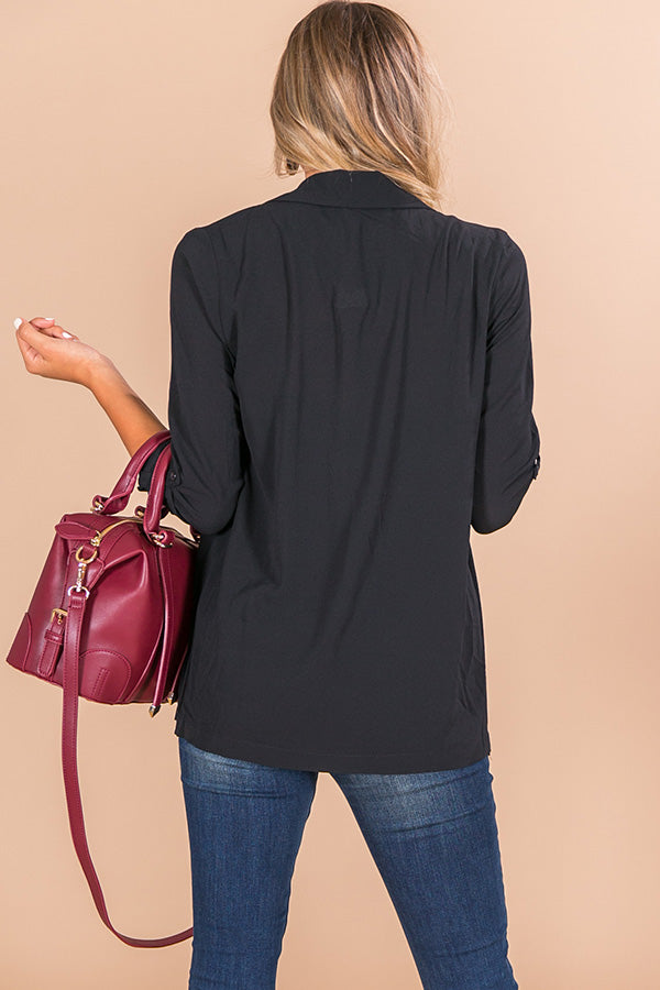 Touring Rome Lightweight Blazer In Black Image - 4