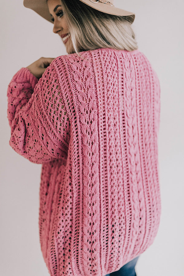 Season Of Snuggles Tunic Sweater in Pink Curves Image - 5