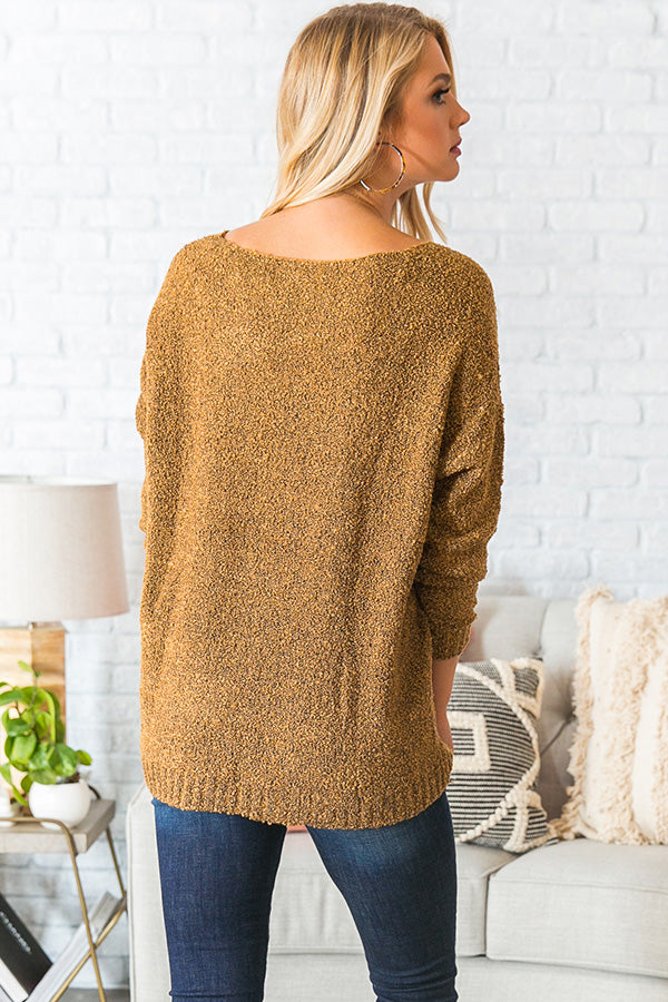 Rocky Mountain Retreat Shift Sweater In Mustard Image - 4