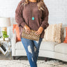 PSL Season Chenille Sweater In Chocolate Curves Image - 1