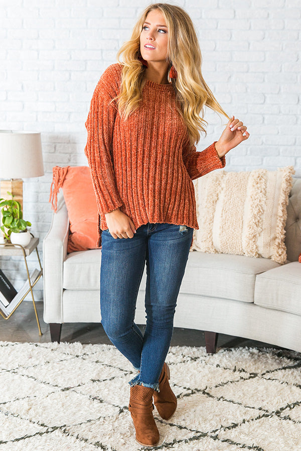 Oh, Hey Latte Chenille Sweater