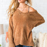 Sunday Brunch Chenille Shift Sweater in Copper Image - 1