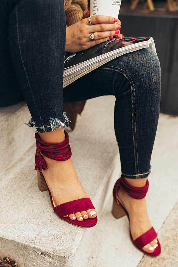 All The Goals Heel in Merlot Image - 2