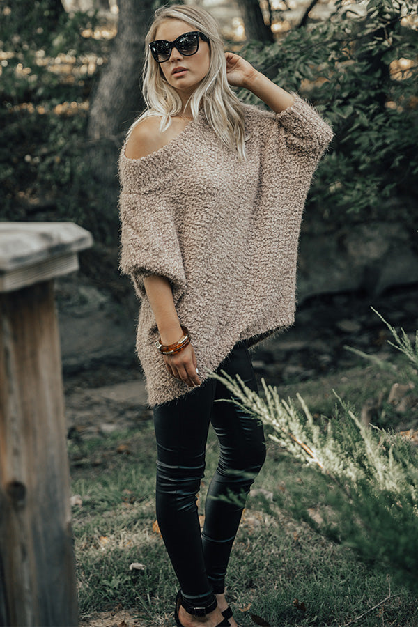 Upper East Side Snuggles Tunic Sweater in Iced Mocha Image - 1