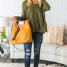 Retreat To The Cabin Shift Sweater in Olive Image - 1