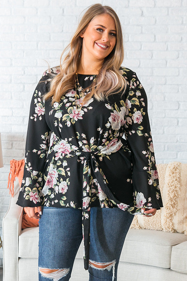 Late Night Talks Floral Top Curves Image - 2