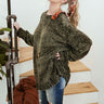 Madison Avenue Chenille Sweater In Olive Image - 1