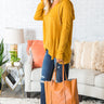 Retreat To The Cabin Shift Sweater in Honey Image - 1