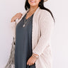 Let's Stay Home Popcorn Knit Cardigan in Iced latte Curves Image - 1