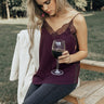 Living In The Limelight Lace Tank in Royal Plum Image - 1