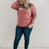 Good Vibes Only Sweatshirt In Blush Curves Image - 1